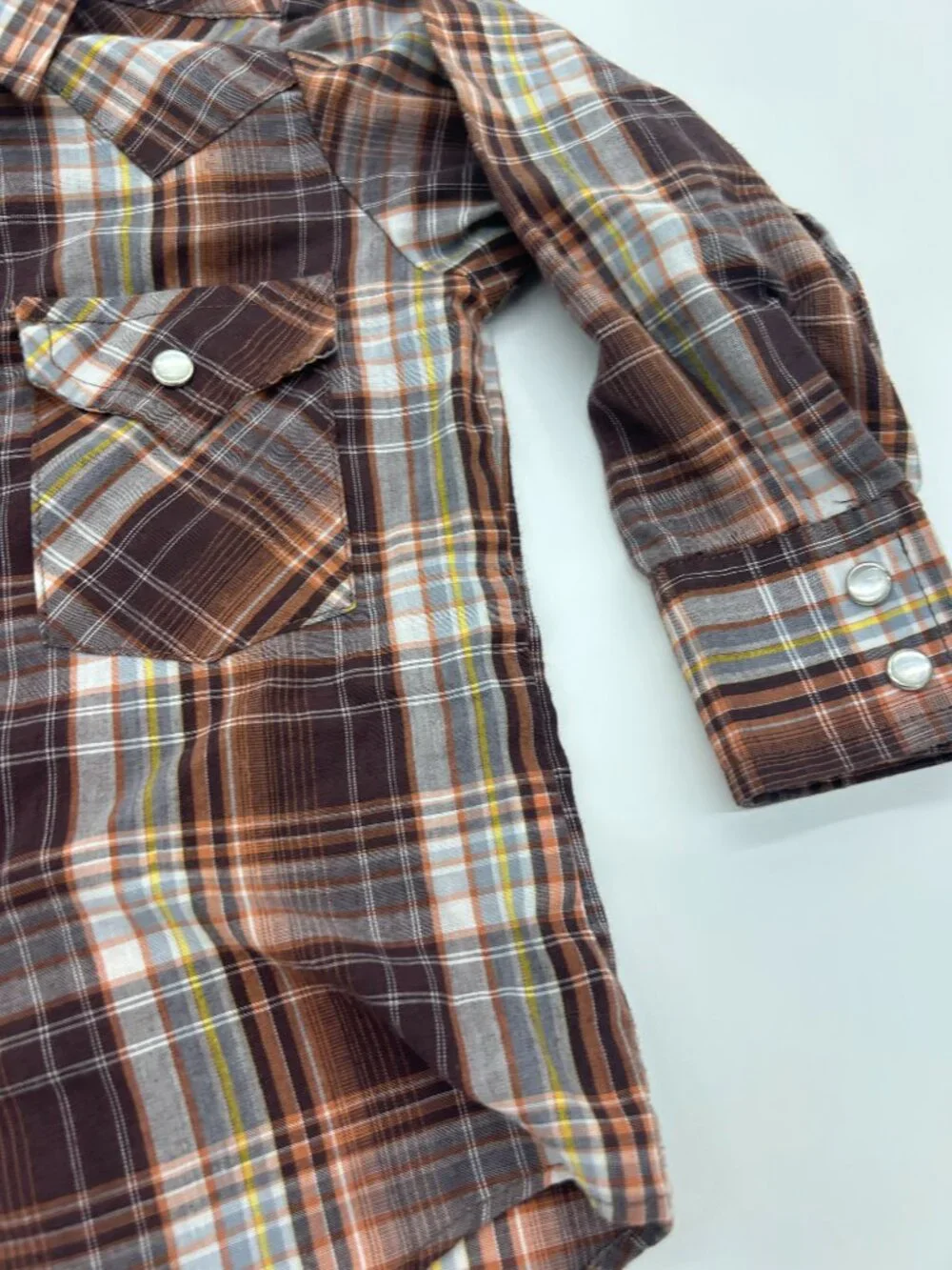 Ely Cattleman Youth/Toddler Long Sleeve Plaid Pearl Snap Western Shirt Size 3